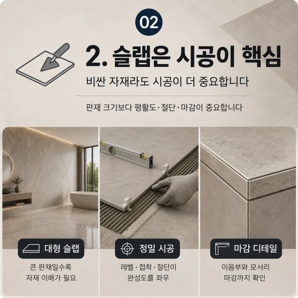 소재와 현장 비교 사진